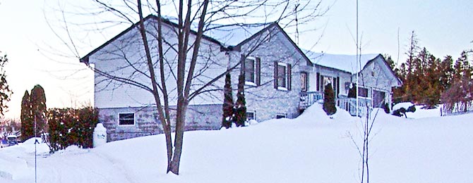 residential home with winterized plumbing